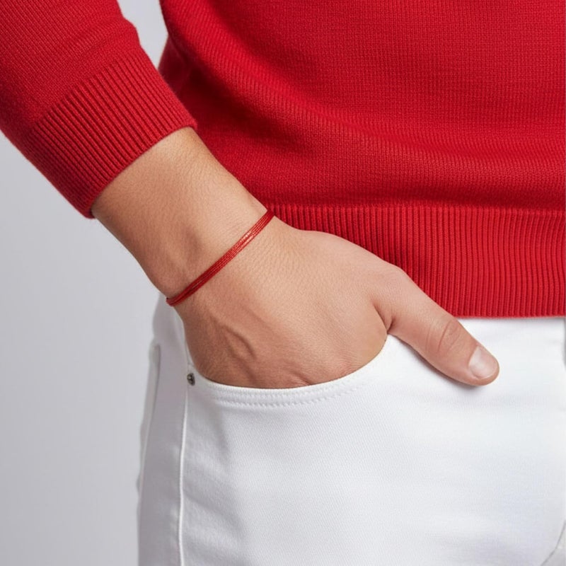 Luck Strings Red String Bracelet for Men and Women - Adjustable Kabbalah Protection Cord - Waterproof Nylon - Surfer, Strength, Power, Talisman, Good Luck Charm, Energy, Red String of Fate, Love, Evil Eye (1) - Image 4
